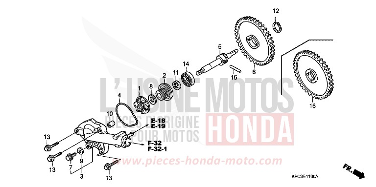 WASSERPUMPE von Varadero 125 SCHWARZ (NH1) von 2004